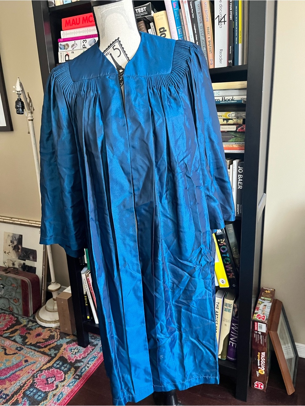 Vintage Peacock Blue Cloak